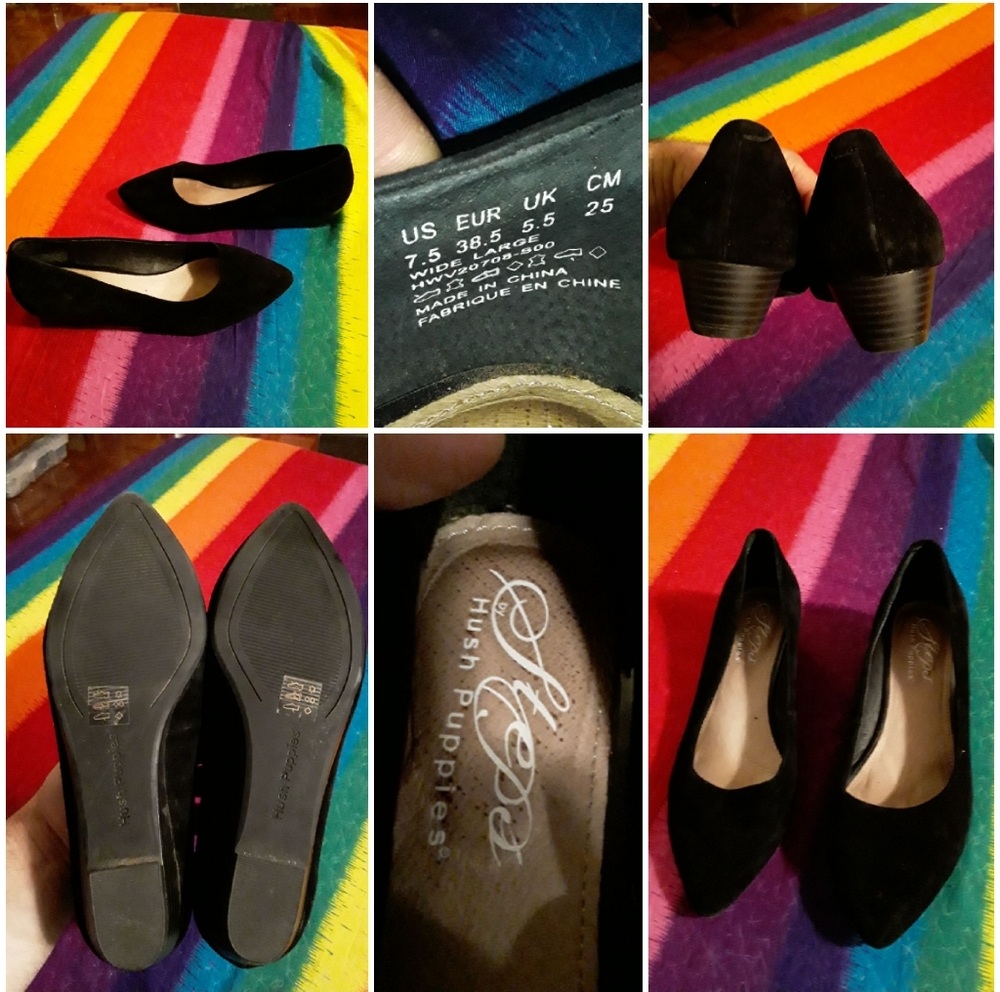 Hush Puppies Women's Black Wedge Type Shoes